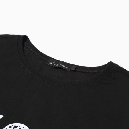 Female home set (T -shirt/shorts), black color, size 48-2
