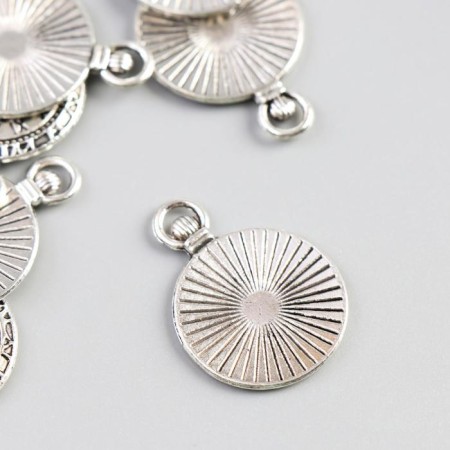 Decor for creativity Metal "Pocket watch" silver 2.9x2.2 cm-1