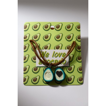 Bracelets "Demetrons" Avocado with a heart, brown color, 7 cm-6