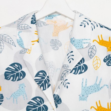 Pajamas (shirt, trousers) female kaftan "tropics" p. 48-50-7