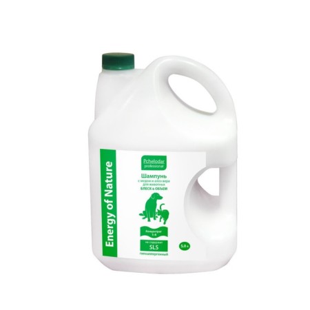 Pchelodar Professional shampoo for animals, with honey and aloe vera, 1: 4, 5 liters