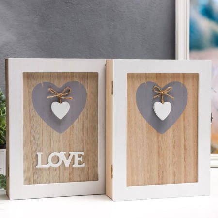 Klyuchnitsa tree 6 hooks "Love and heart" mix 26x19.5x6 cm-6