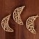 Decor for creativity from the vine "Month" set of 3 pcs., Size 1 pc. - 7 × 3.5 cm, color gold
