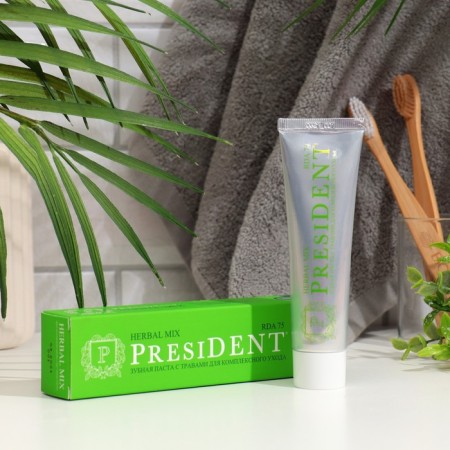 President Herbal Mix, 75 RDA, 50 ml toothpaste-5