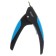 Delight bumshota gyliotin, with a small hole, rubberized handles, 24.7 cm, black and blue