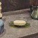 Soap dish, 9.8x15.2x1.9 cm, green color