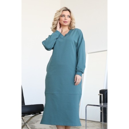 Female dress, size 48, turquoise color-15