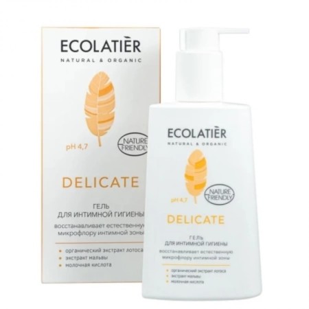 Ecolatier delicate intimate hygiene gel, PH4.7, 250 ml