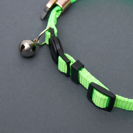 Koshachi collar "bow" with rhinestones, 30 x 1 cm, light green-3