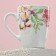 Ceramic watercolor mug, 350 ml, white color