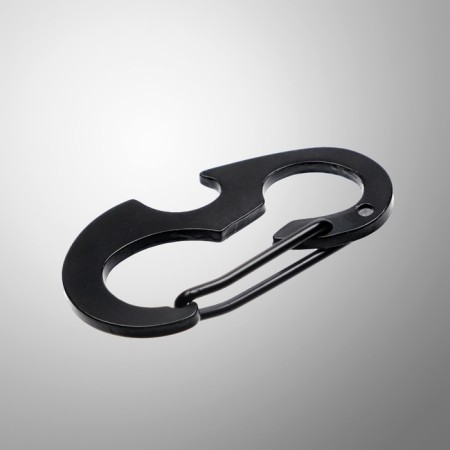 Black 5cm carbine, opener, keys ring-2