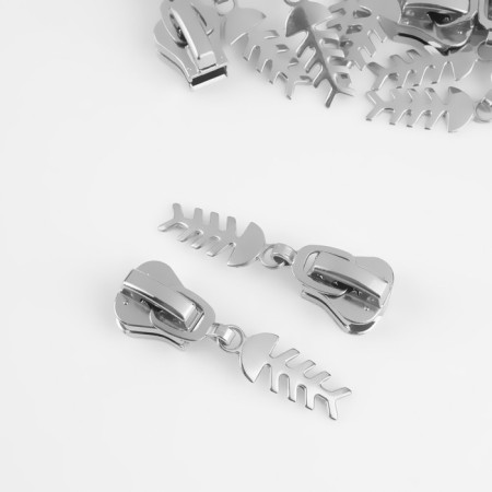 Automatic castle for lightning "Tractor", No. 8, decorative, 10 pcs, Nickel color-1