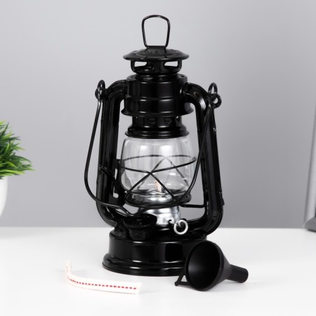 Kerosene lamp decorative black 9.5x12.5x19 cm risalux-2