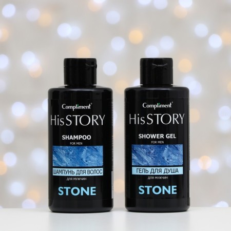 Набор Compliment His Story Stone № 1431: Шампунь, 320 мл, Гель для душа, 320 мл-2