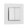 Tot Matte Glass switch, 10 a, 2 cl., Hidden, glass, silver