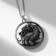 Japan's pendant Flaw Dragon, Black Silver Color, 56 cm