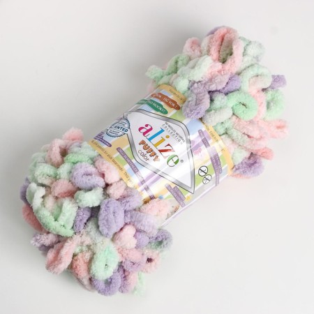 Yarn "Puffy Color" 100 % micropoliester 9m/100g (5938)-1
