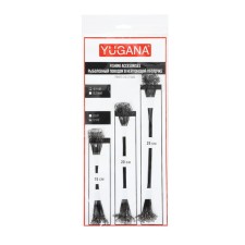 A set of steel leashes Yugana, 1x7 threads, nylon shell, test 12.5 kg, black, 45 pcs.