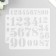 Stencil plastic "numbers" 13x14 cm