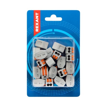 Universal compact terminal of QMS 221-412, 2-wire up to 4.0 mm² (20 pcs./Union) Rexant-6