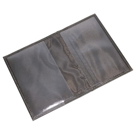 Cover for a passport with a pocket, brown color-1