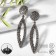 Earrings Metal "Caribbean" narrow drop, color gray