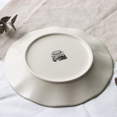 Ceramic plate "Summer Day", 21.5 cm, white color-4
