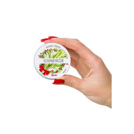 New Year's Massage candle Yovee "Hard Massage" with Aphrodisiac, Lemongrass, 30 ml-3