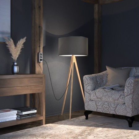 The w5073104 socket is triple with grounding and curtains, graphite rifted-4