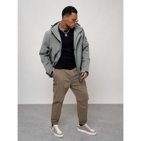 Sports male jacket, size 54, gray color-12