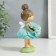 Polystone souvenir "Baby Feja in Blue, with flower" 15.5x8x8 cm