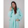 Women's bathrobe with a hood, size 52, menthol color