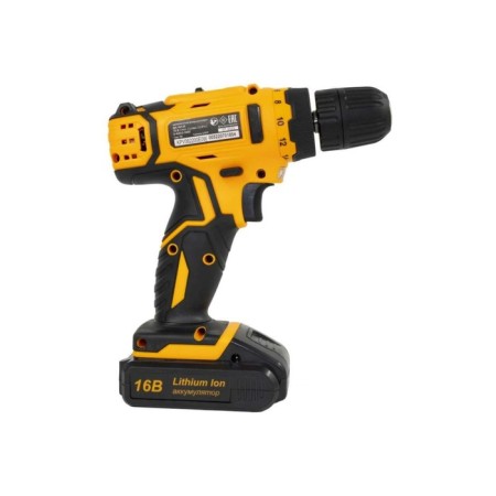 Drill-shuruvumvets battery vortex DA-16L-2K, 2 Ah, 55 Nm, 2 speeds, 1400 rpm-3
