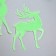 Stick phosphorus "deer" with adhesive pads set 29.5x25 cm