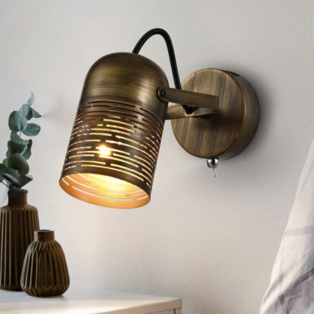 Lamp wall-flowing spot Rivoli Lamia 1he27, 40 watt rotary with a switch-3