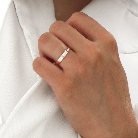 Verbulny ring "Classic", color pink gold, size 18-2