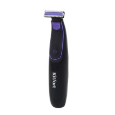Trimmer KitFort KT-3101, for beard/mustache, 1 nozzle, from battery, black-violet