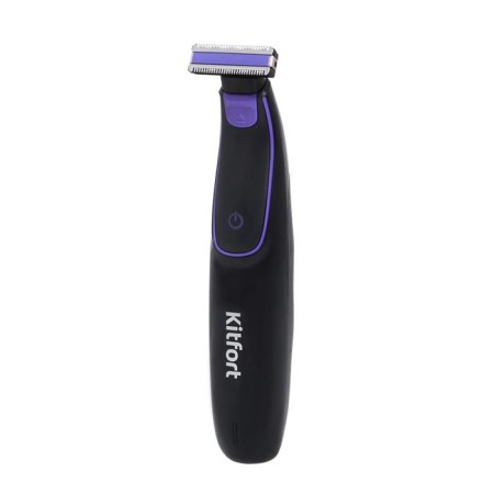 Trimmer KitFort KT-3101, for beard/mustache, 1 nozzle, from battery, black-violet