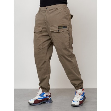 Cargo jeans men, size 54, beige color-1