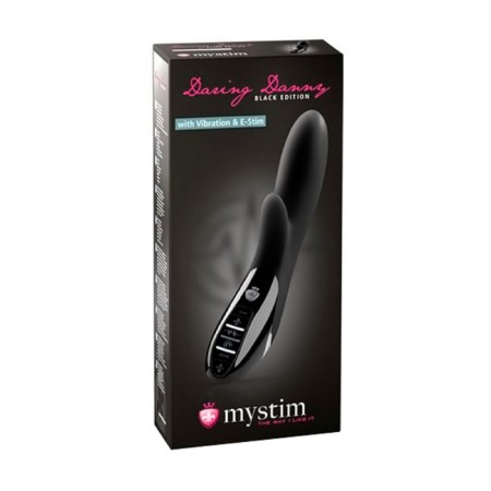 Mystim Dang Danny vibrator, with electrical stimulation, black color, 27 cm-1