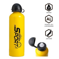 Water bottle, 750 ml, Master K, 24 x 7 cm, aluminum case