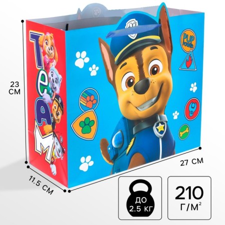 Gift package, 23x27x11 cm, packaging, puppy patrol