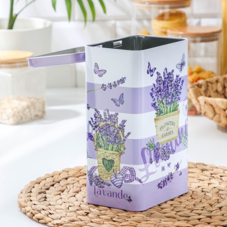 Bank with a lid for bulk products "Lavender 2", 2.7 l, 13.5 × 21.5 cm, lilac color-1