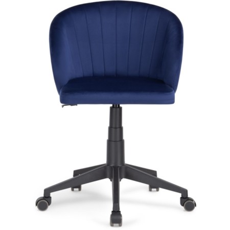 Computer chair Plastic/velor, black/blue 59x60x78 cm-2