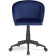 Computer chair Plastic/velor, black/blue 59x60x78 cm