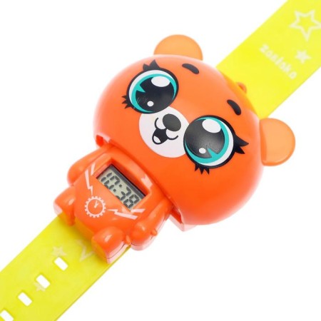 Electronic clock "Bold Bear", Orange color-2