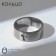 Ring "Cross" cavity, color silver, dimensionless