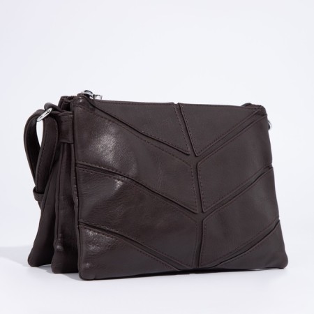 Cross-Bodi Bag on a zipper, brown color-2