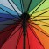 Umbrella - a semi -automatic “Rainbow Day” cane, 16 spokes, r = 59 cm, multi -colored