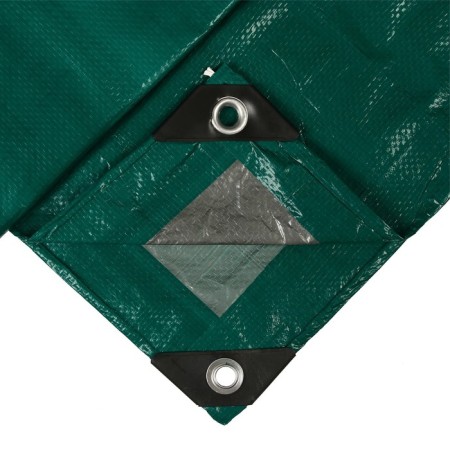 Protective tent, 5 × 4 m, density 120 g/m², UV, eyelets step 1 m, green/silver-11